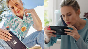brie larson playing video games