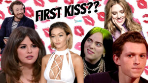 celebrities talking about their first kiss