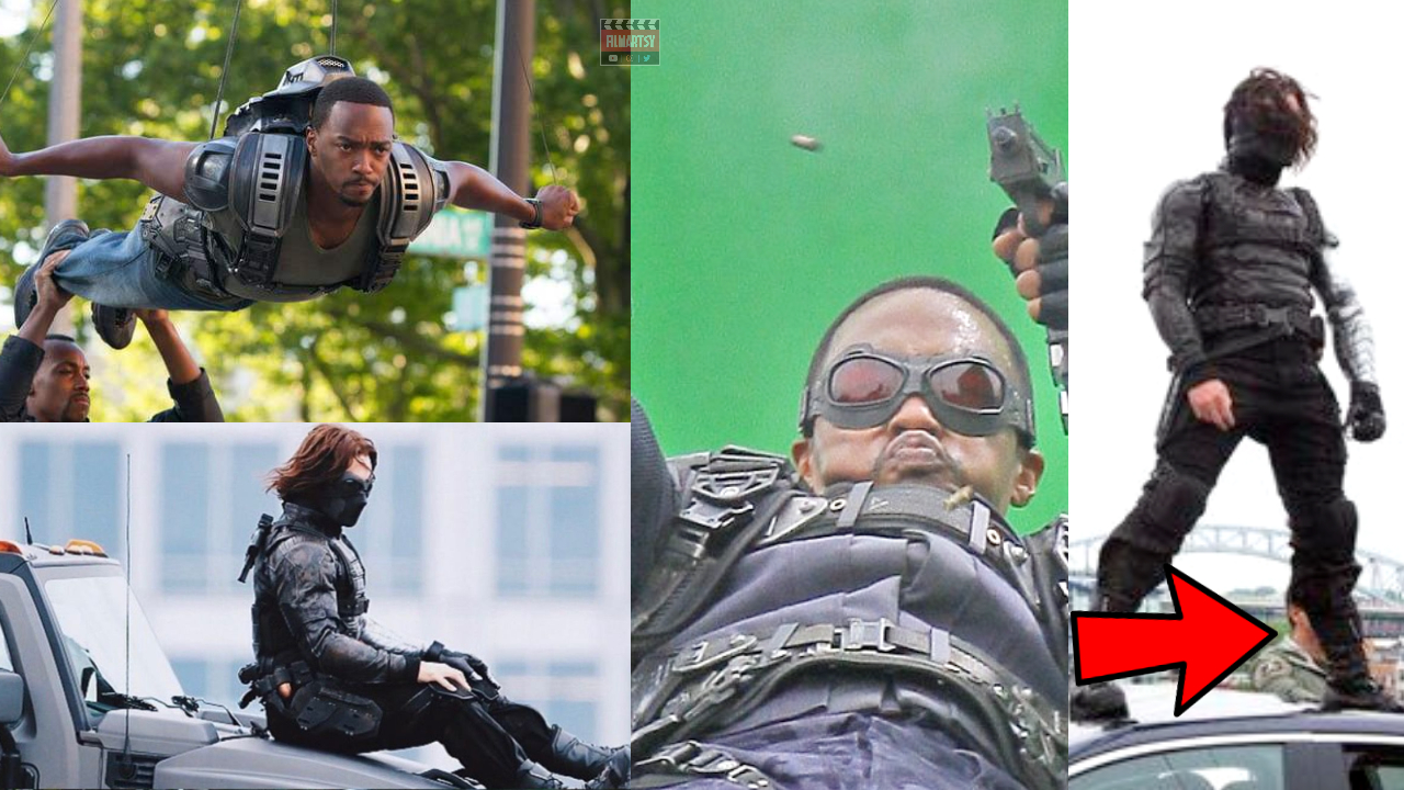 Anthony Mackie And Sebastian Stan Doing Stunts