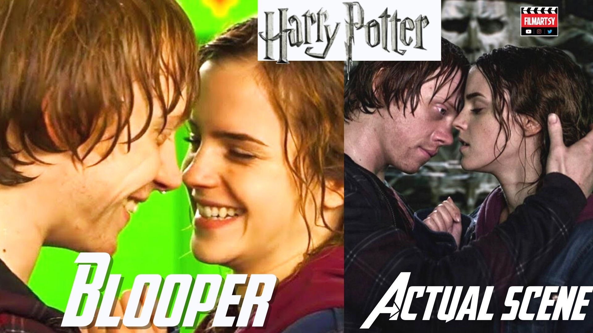 Harry Potter Bloopers Vs. Actual Scene