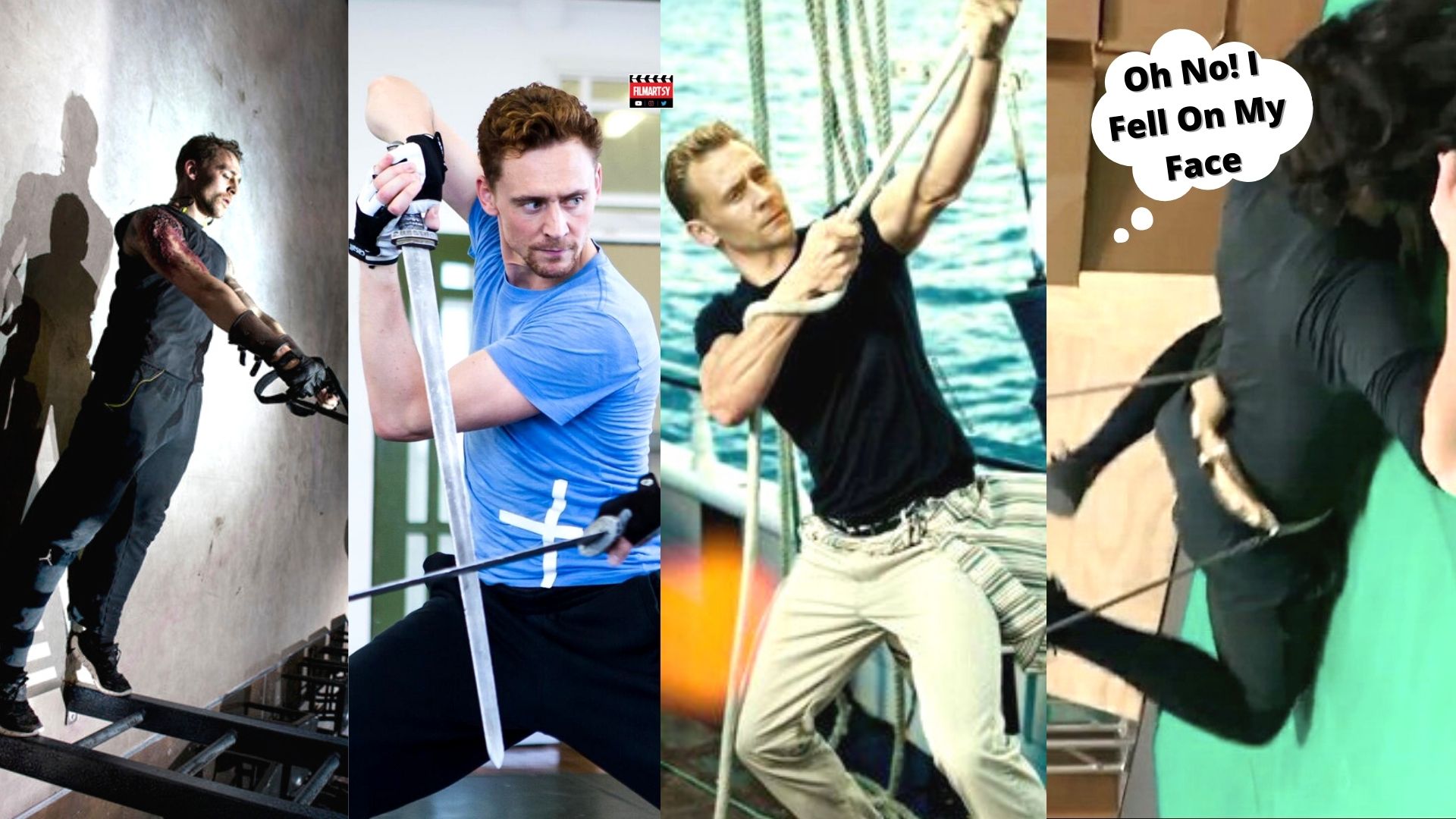 Tom Hiddleston Performing Stunts