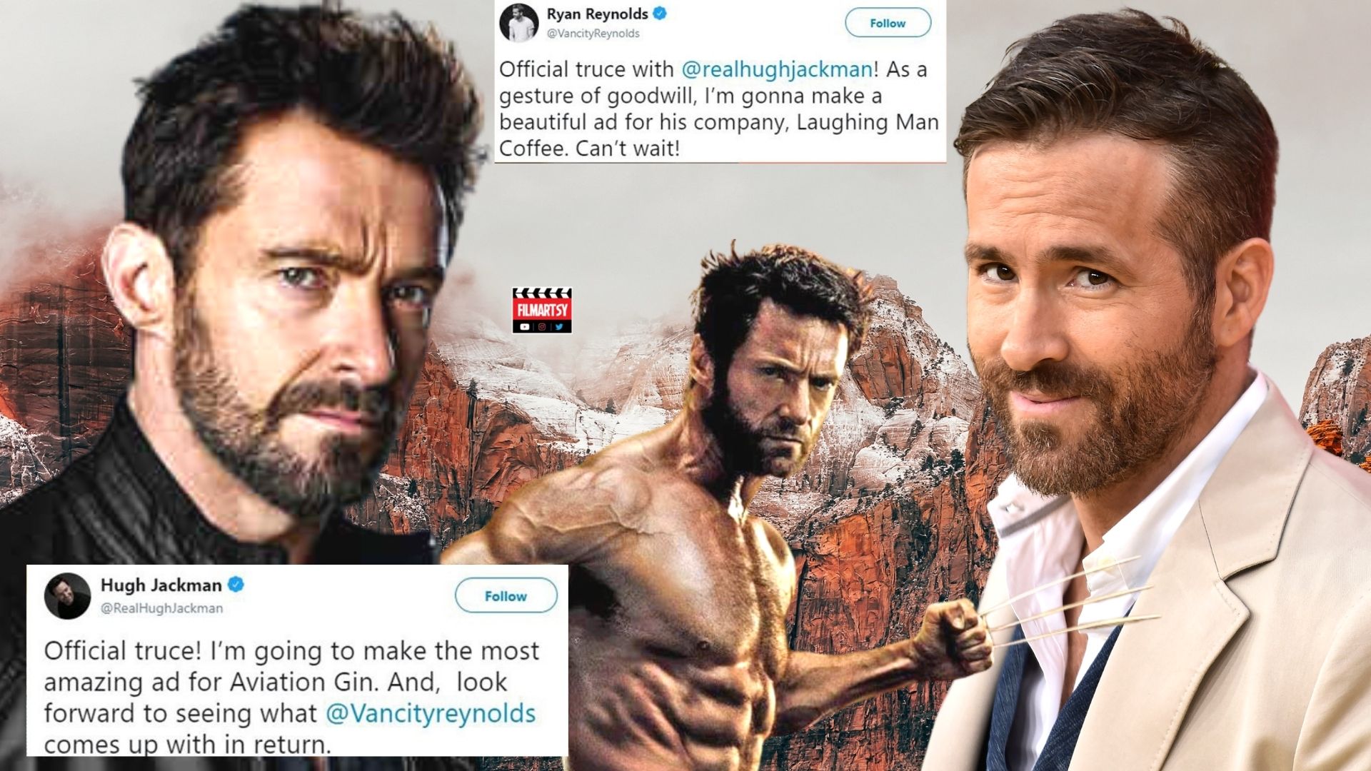 Ryan Reynolds and Hugh Jackman