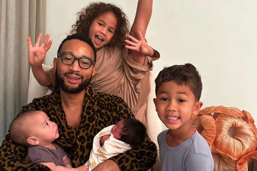 John Legend with his kids