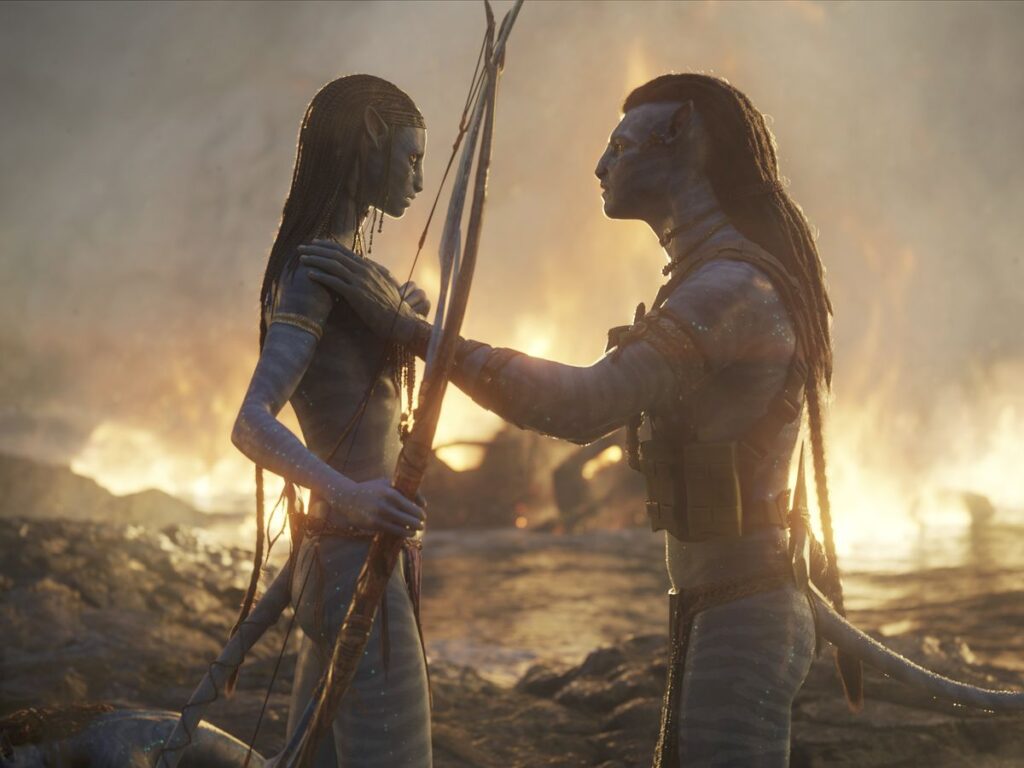 Avatar 2 last scene with Jake Sully and Neytiri