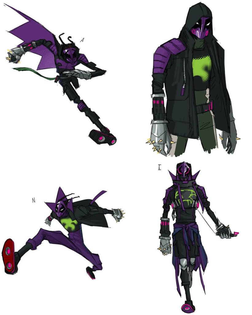  Rejected suit designs of Prowler for Miles Morales in Spider-Man: Across the Spider-Verse 