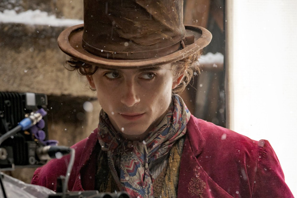 Timothee Chalamet as Willy Wonka in the Trailer