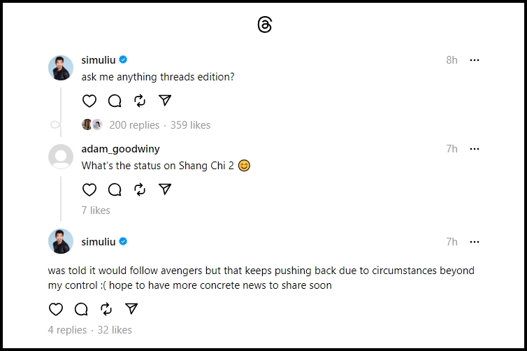 Shang-Chi 2 Hits Roadblocks: Disappointing Update From Simu Liu