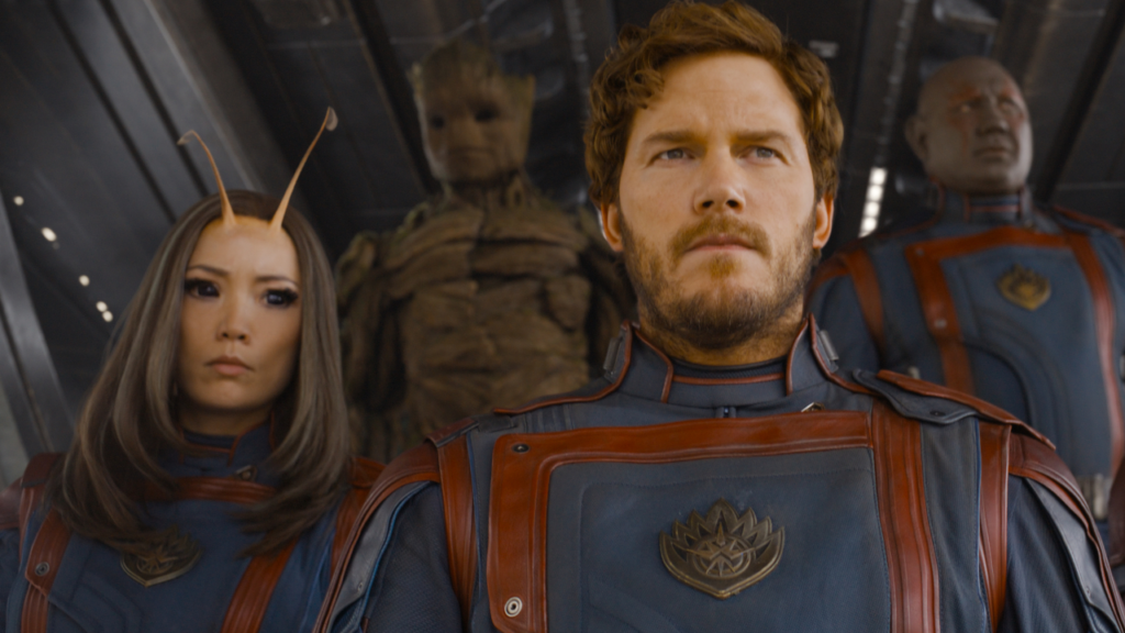 Chris Pratt and Pom Klementieff in Guardians of the Galaxt Vol. 3