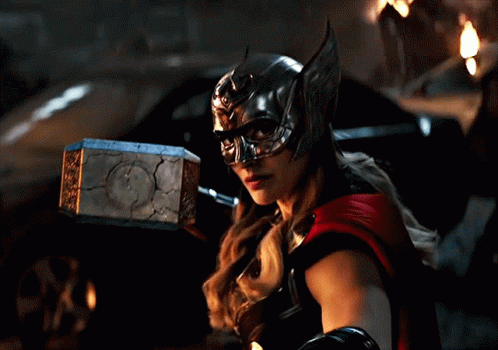 Natalie Portman as Jane Foster in Marvel movie Thor: Love and Thunder