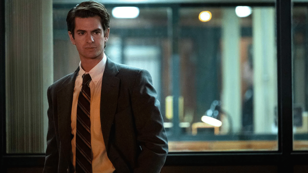 Andrew Garfield as Jeb Pyre in 'Under the Banner of Heaven' Courtesy of Michelle Faye/FX