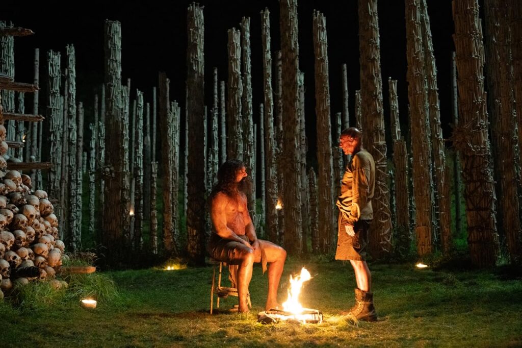 Ralph Fiennes and Chi Lewis-Parry in 28 Years Later: The Bone Temple (2026)