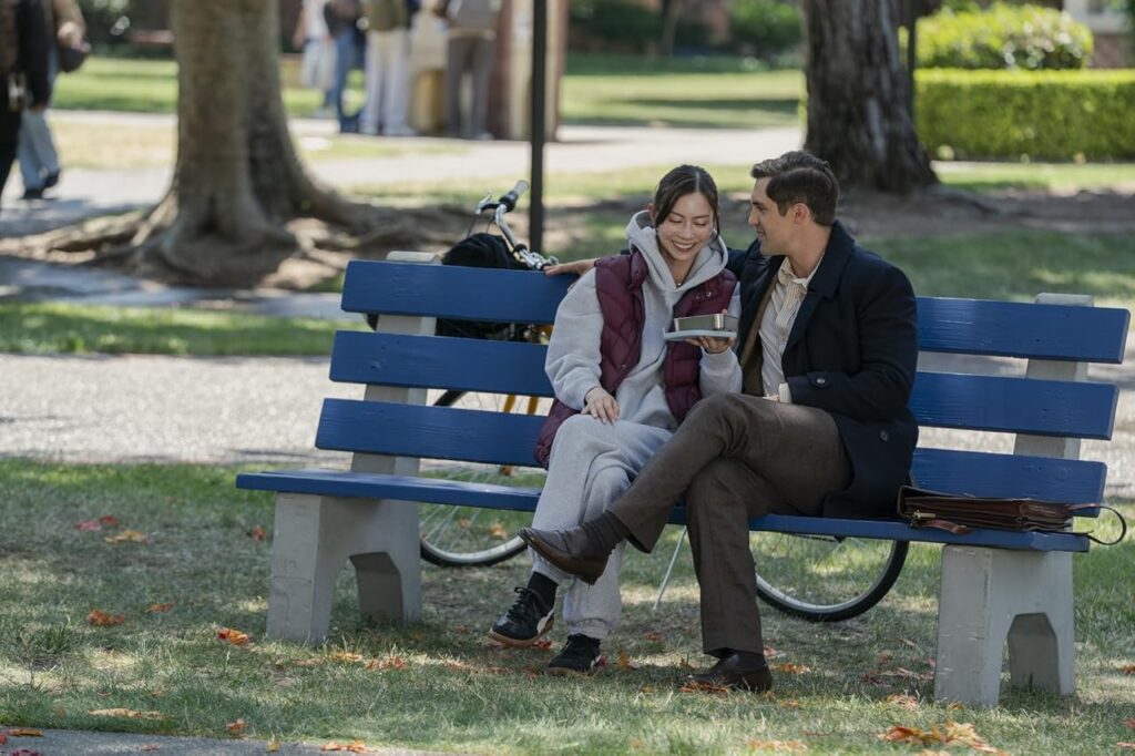 Phil Dunster and Lauren Tsai in Rooster (2026)