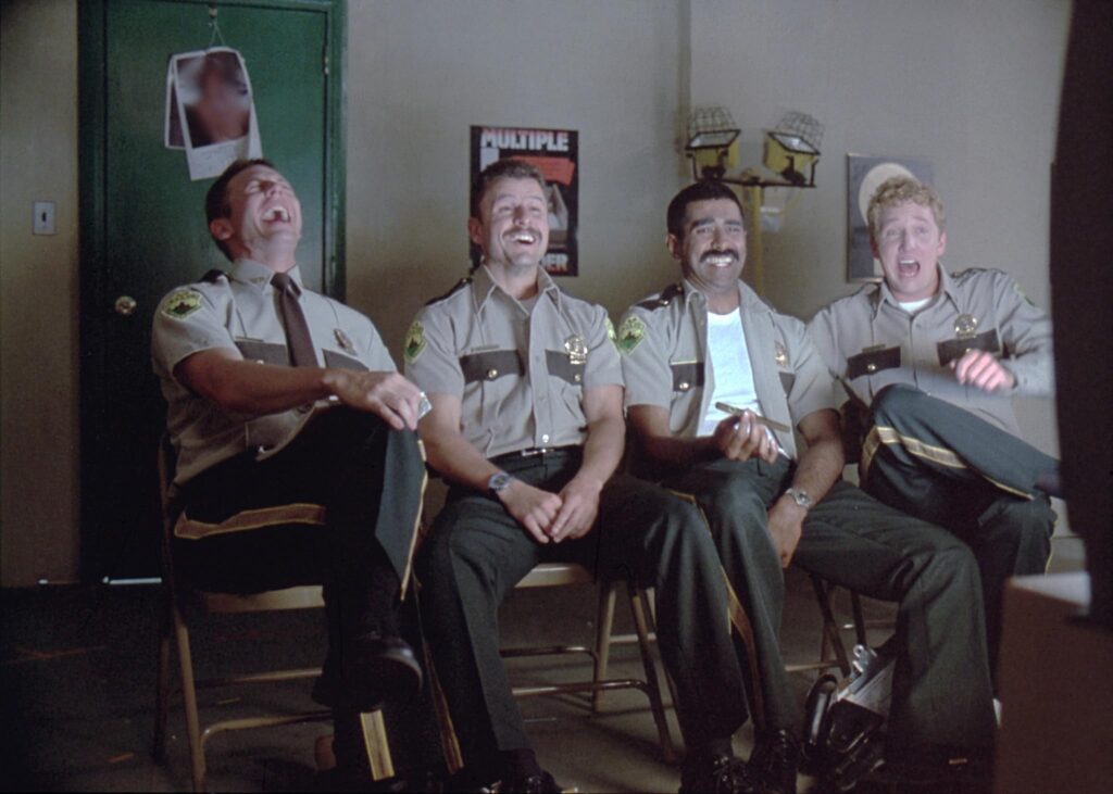 Jay Chandrasekhar, Steve Lemme, Paul Soter, and Erik Stolhanske in Super Troopers (2001)