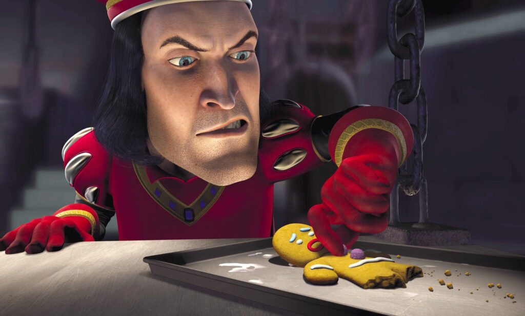 John Lithgow and Chris Miller in Shrek (2001)