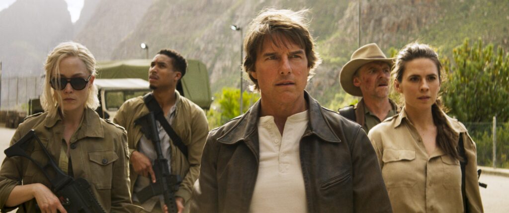 Tom Cruise, Simon Pegg, Taniel, and Hayley Atwell in Mission: Impossible - The Final Reckoning (2025)