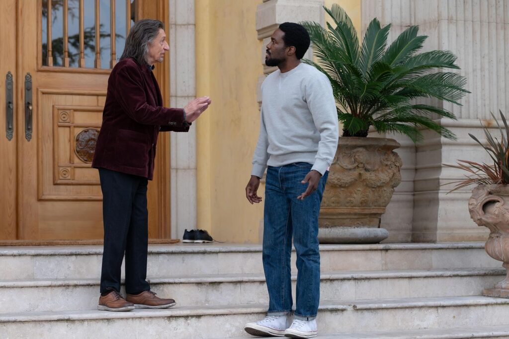 Ben Kingsley and Yahya Abdul-Mateen II in Wonder Man (2026)