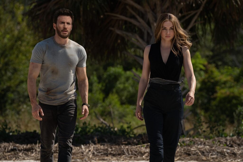 Chris Evans and Ana de Armas in Ghosted (2023)