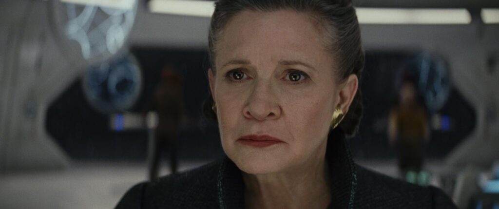 Carrie Fisher, Tom Kane, and Tim Rose in Star Wars: Episode VIII - The Last Jedi (2017)