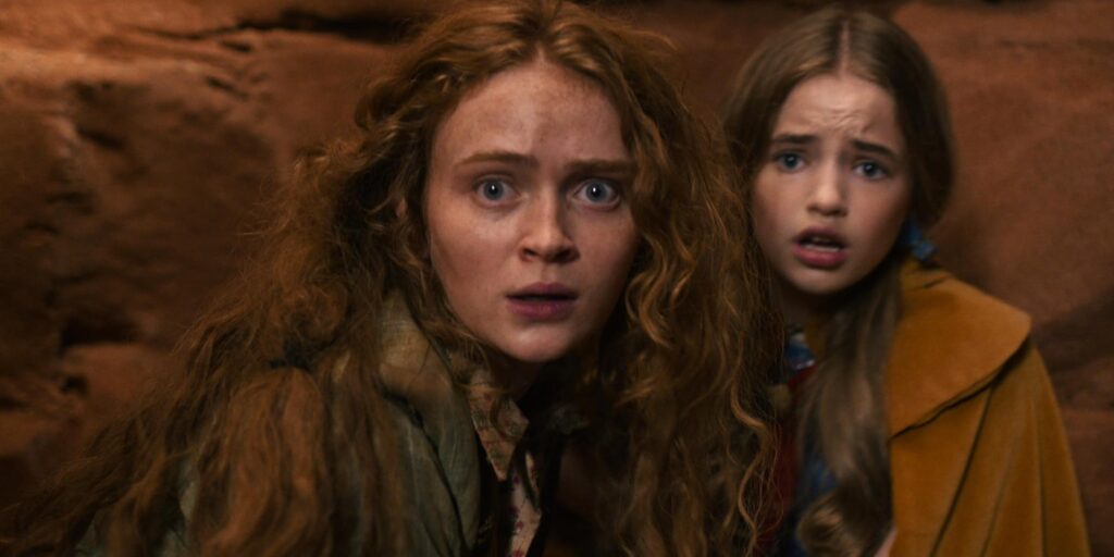 Nell Fisher and Sadie Sink in Chapter Six: Escape from Camazotz (2025)