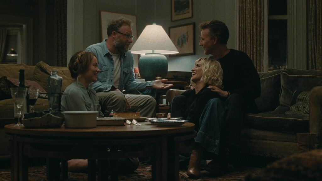 Edward Norton, Penélope Cruz, Seth Rogen, and Olivia Wilde in The Invite (2026)