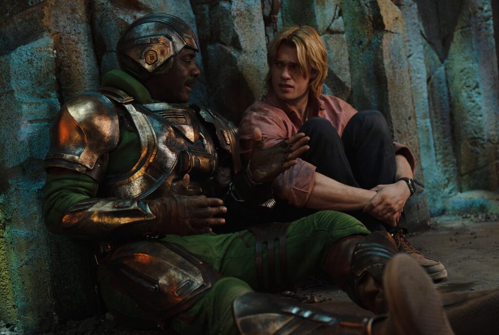 Idris Elba and Nicholas Galitzine in Masters of the Universe (2026)