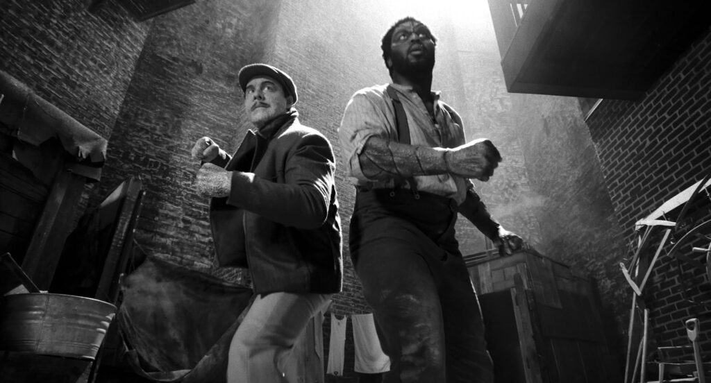 Jack Huston and Abraham Popoola in Spider-Noir (2026)