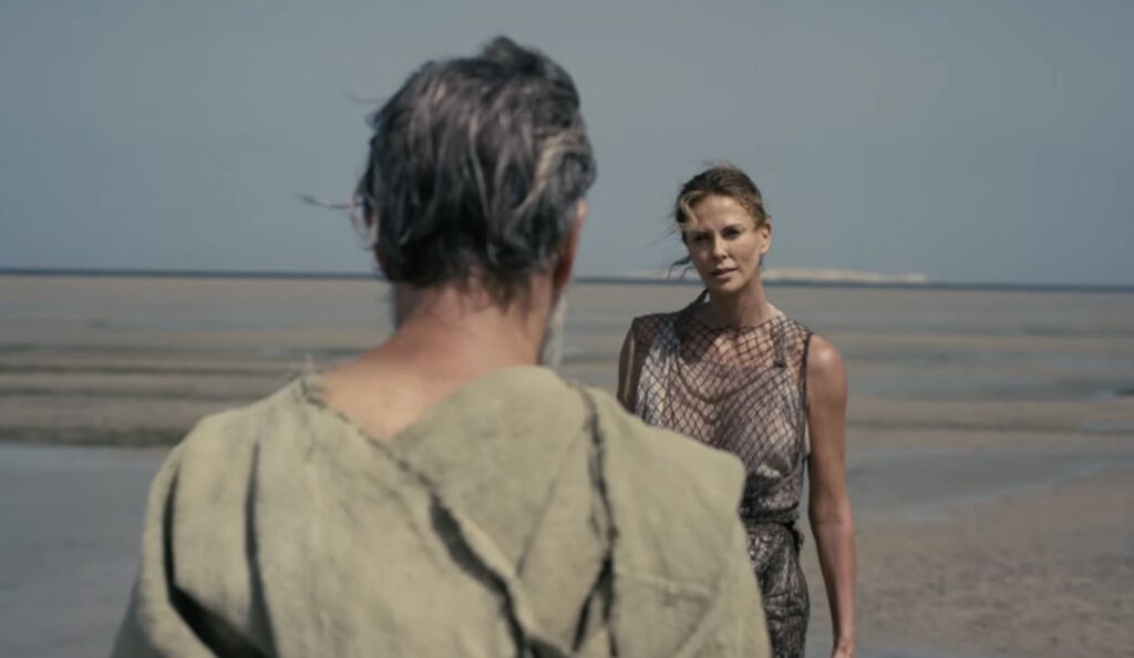 Charlize Theron and Matt Damon in The Odyssey (2026)