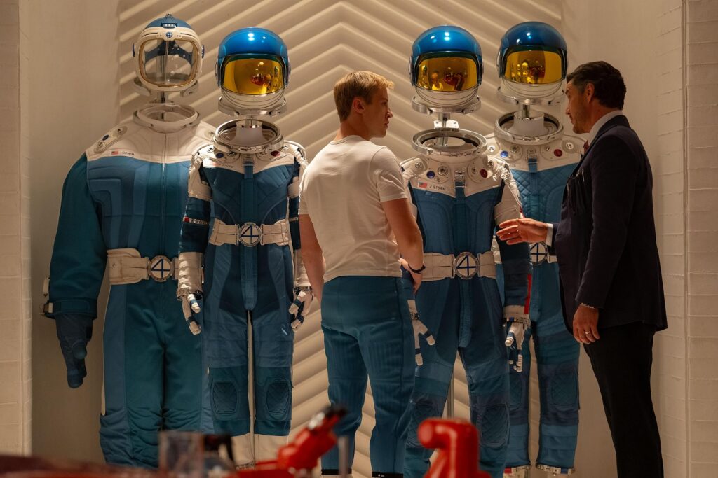 Pedro Pascal and Joseph Quinn in The Fantastic Four: First Steps (2025)