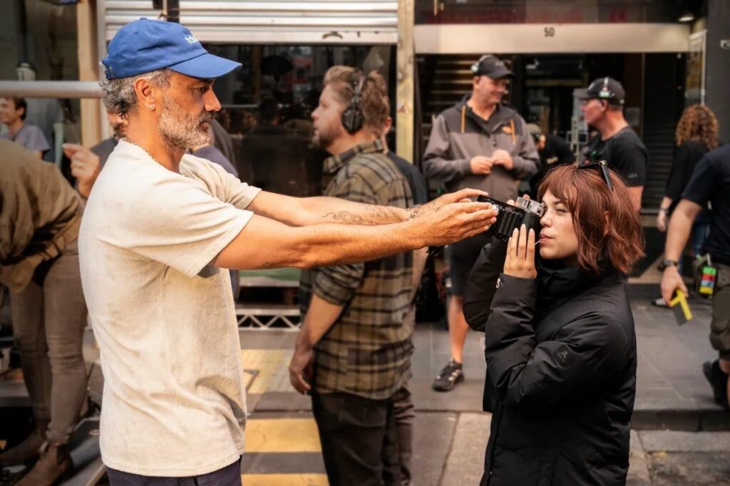 Taika Waititi and Jenna Ortega in Klara and the Sun (2026)
