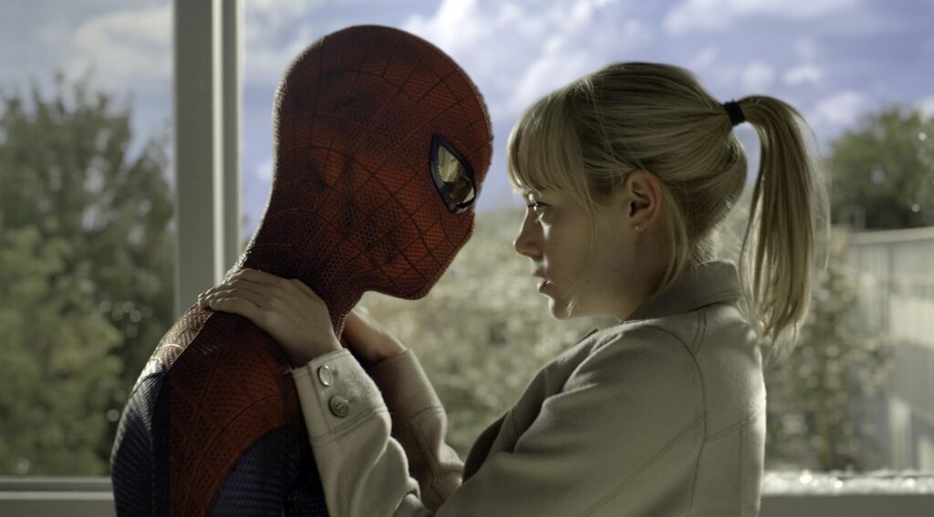 Emma Stone and Andrew Garfield in The Amazing Spider-Man (2012)