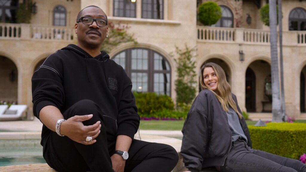 Eddie Murphy and Paige Butcher in Being Eddie (2025)