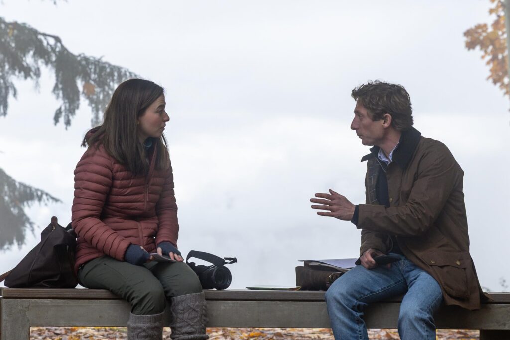 Jeremy Allen White and Mikey Madison in The Social Reckoning (2026)