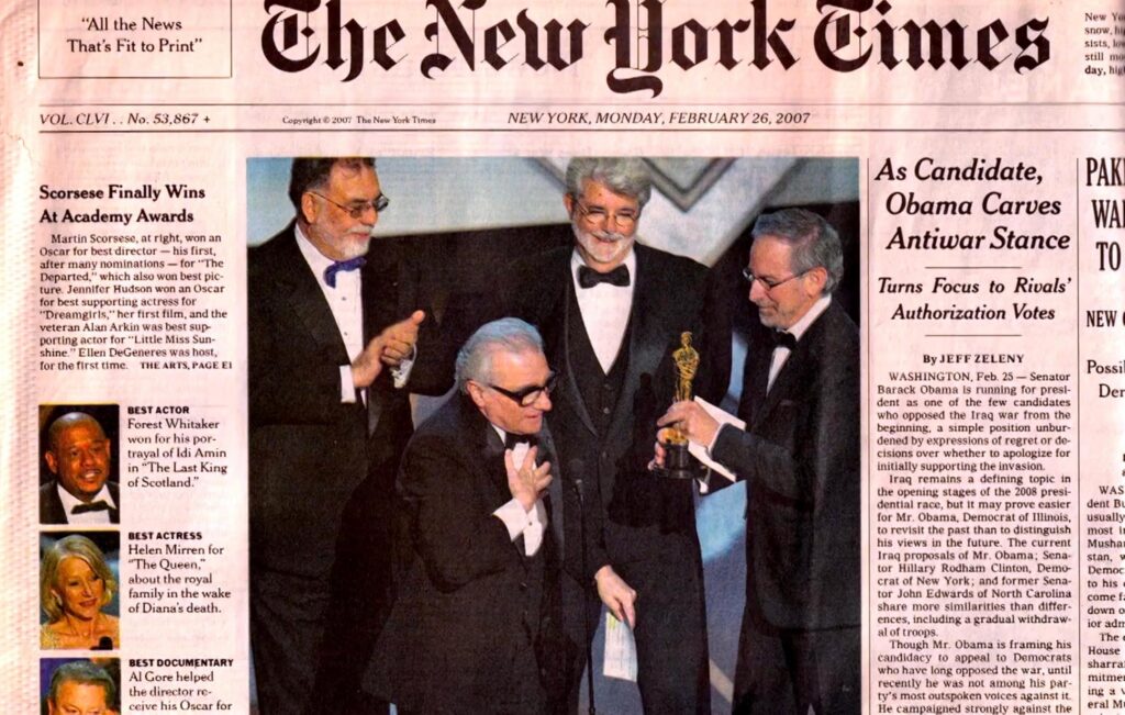 George Lucas, Martin Scorsese, Steven Spielberg, and Francis Ford Coppola in Mr. Scorsese (2025)