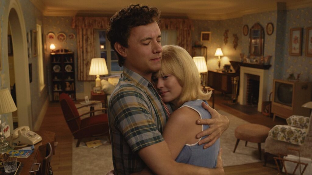 Tom Hanks and Robin Wright in Here (2024)