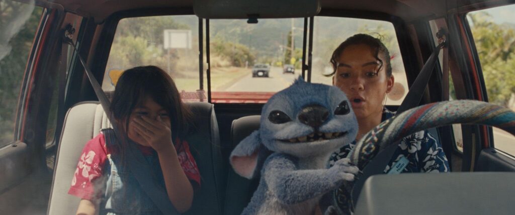 Chris Sanders, Maia Kealoha, and Sydney Agudong in Lilo & Stitch (2025)