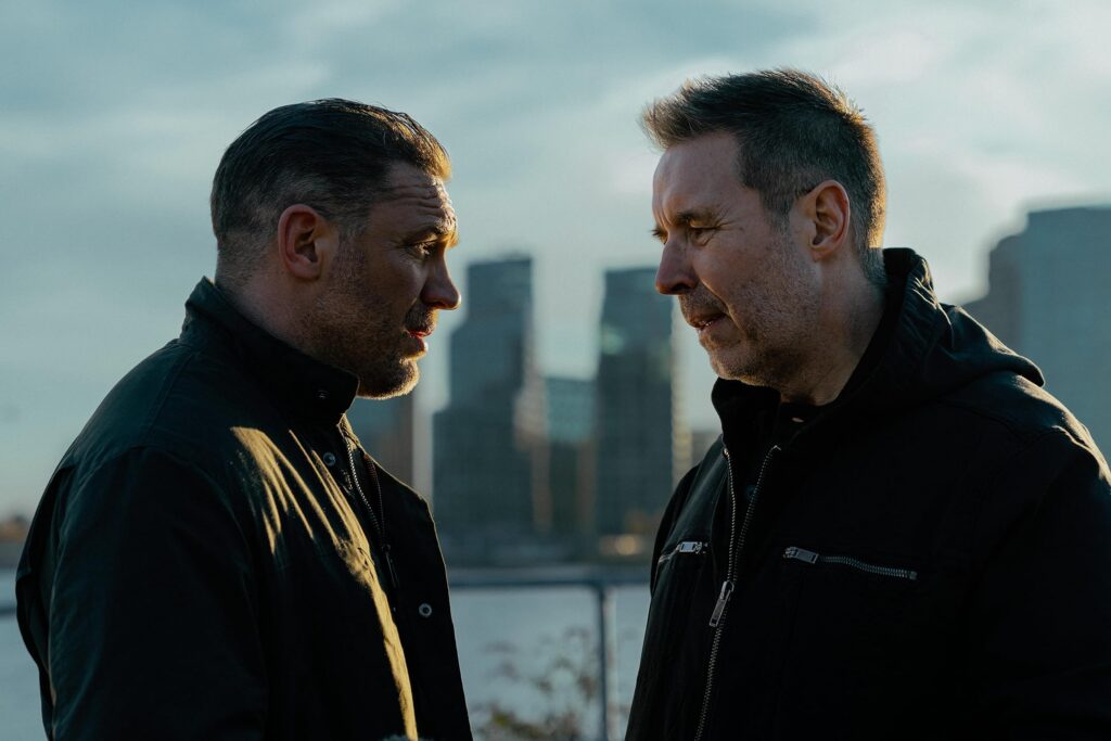 Paddy Considine and Tom Hardy in MobLand (2025)