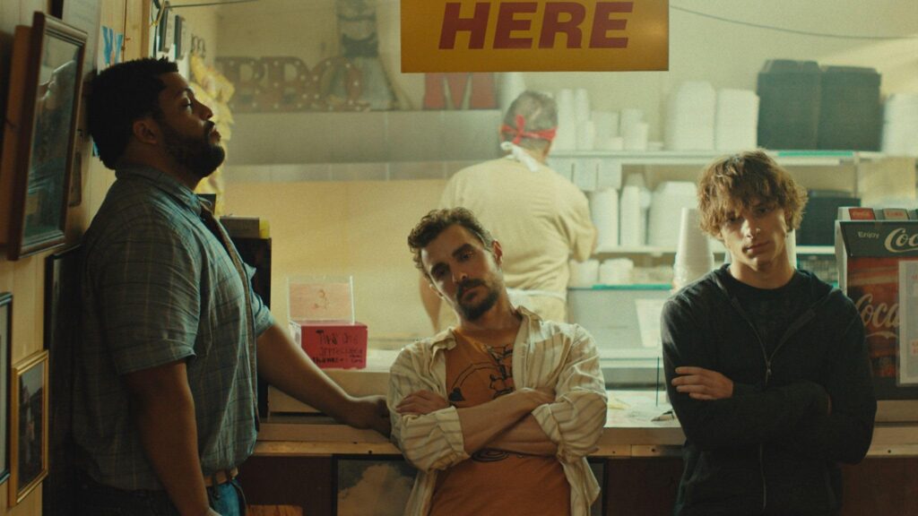 Dave Franco, O'Shea Jackson Jr., and Mason Thames in Idiots (2026)
