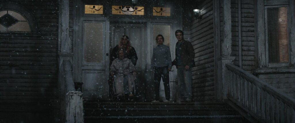 Maude Davey, Tandi Wright, Hunter Doohan, and Souheila Yacoub in Evil Dead Burn (2026)