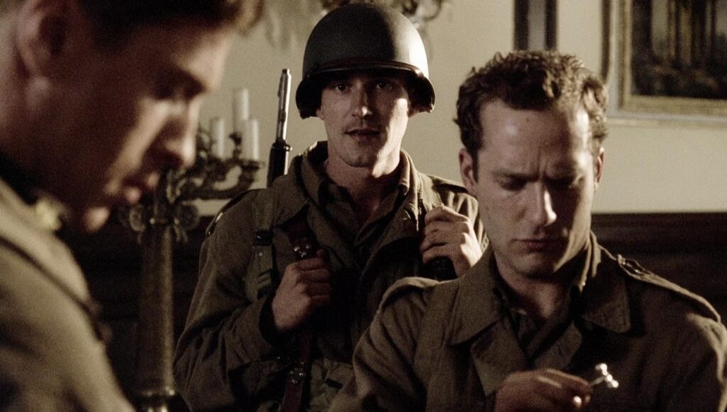 Doug Allen and Rick Warden in Band of Brothers (2001)