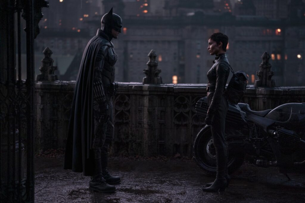 Robert Pattinson and Zoë Kravitz in The Batman (2022)