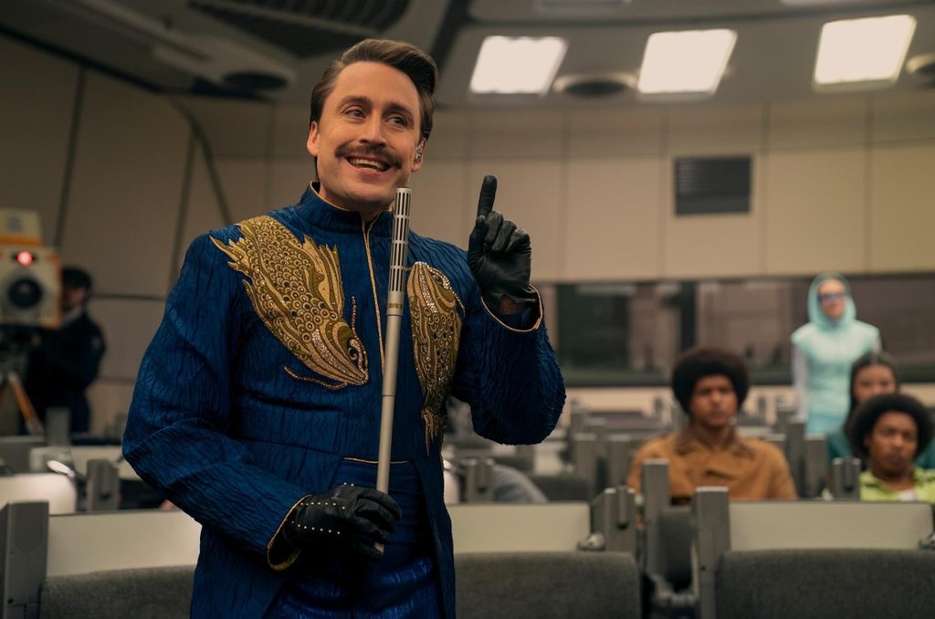Kieran Culkin and Jhaleil Swaby in The Hunger Games: Sunrise on the Reaping (2026)