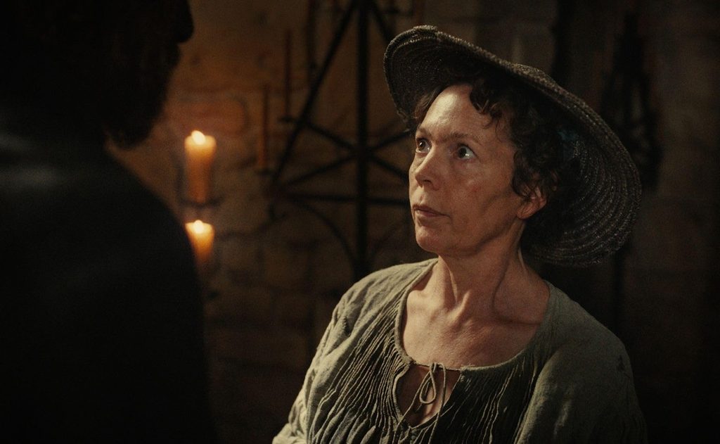 Alexander Skarsgård and Olivia Colman in Wicker (2026)