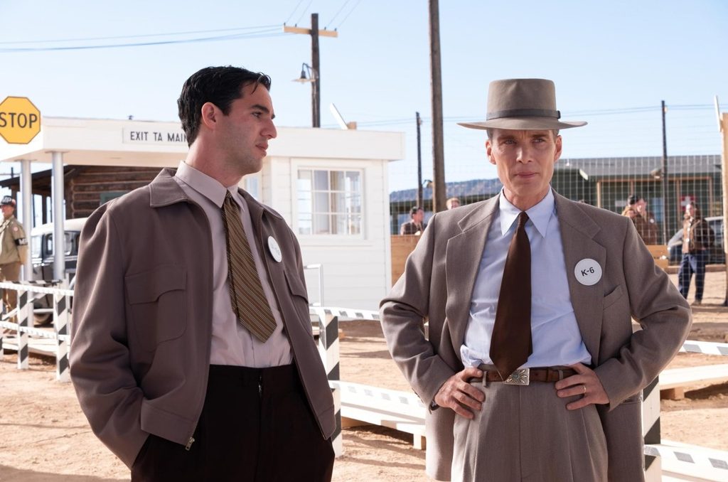 Cillian Murphy and Benny Safdie in Oppenheimer (2023)