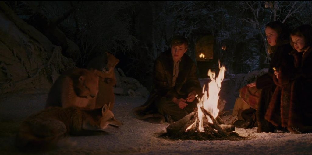 Rupert Everett, Dawn French, William Moseley, Anna Popplewell, Ray Winstone, and Georgie Henley in The Chronicles of Narnia: The Lion, the Witch and the Wardrobe (2005)